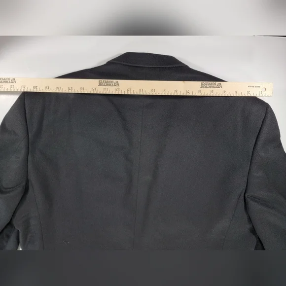 Loro Piana Saks Fifth Avenue Blazer 46L Black 100% Cashmere Sport Coat Jacket
